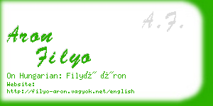 aron filyo business card